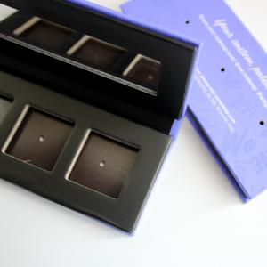 China 3 Pans Makeup Empty Magnetic Palette UV Finished With Holes wholesale