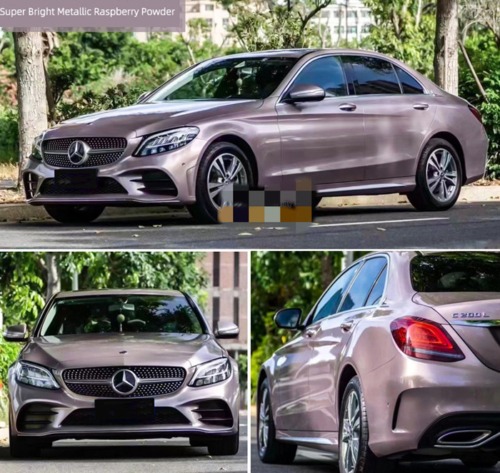 Metal Ice Plum Powder Ash Gloss Car Vinyl Wrap Self - Healing Bubble Free