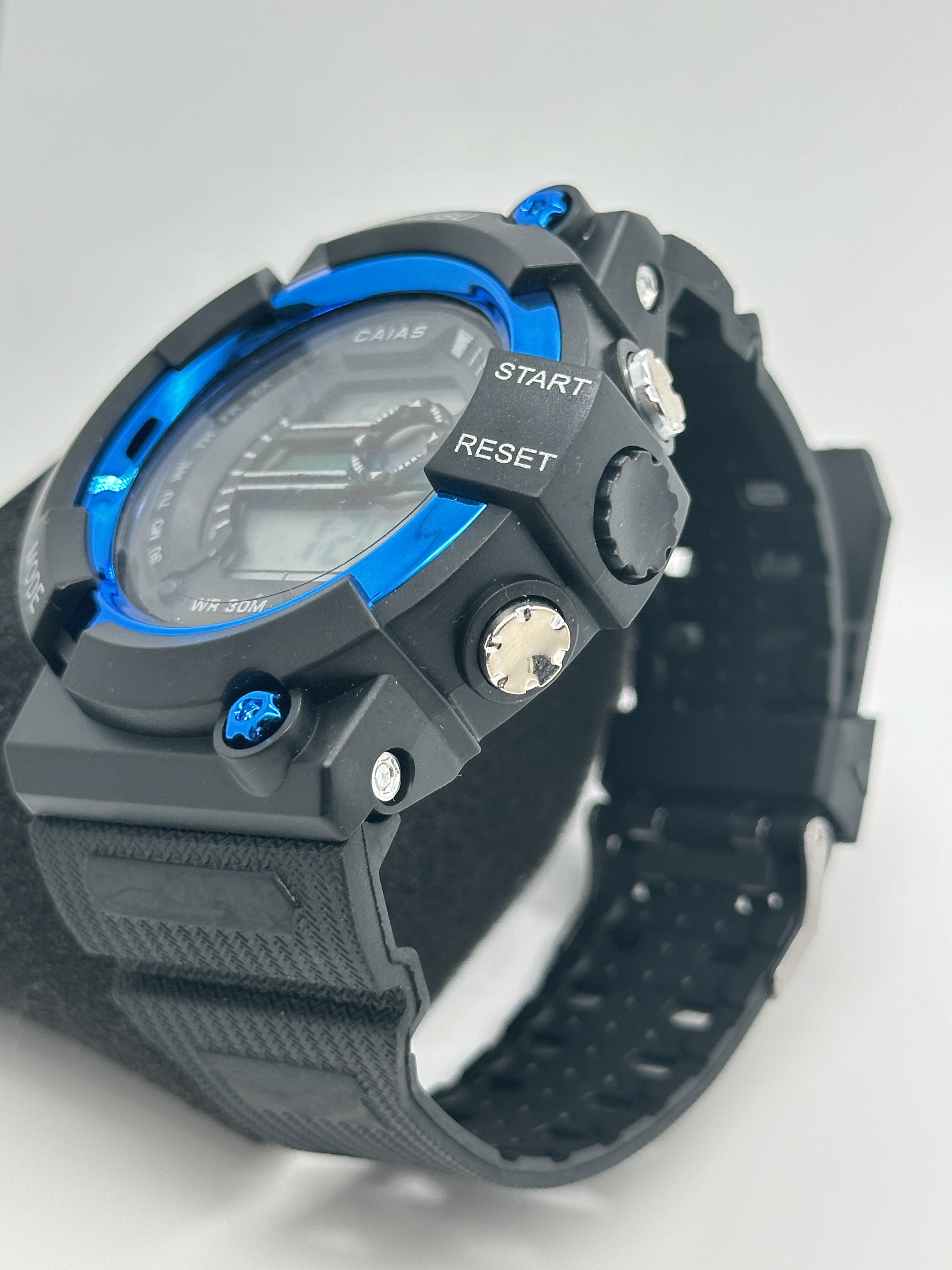 Silicone Case Custom Logo Digital Sport Watch With Buckle Clasp