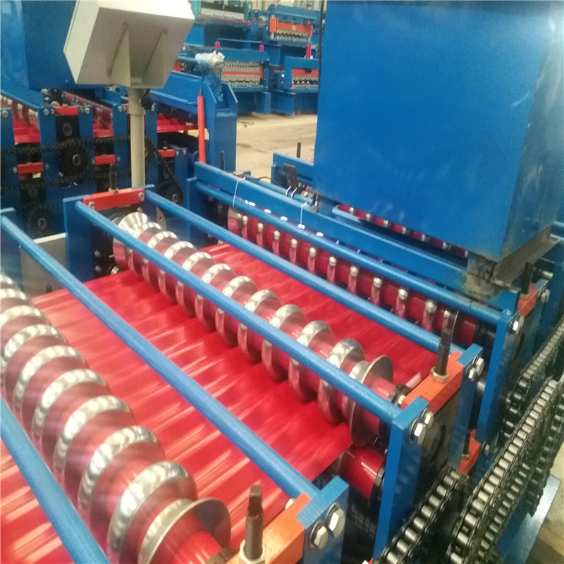 Portable Metal Roofing Corrugated Roll Forming Machine With 5T Hydraulic Uncoiler