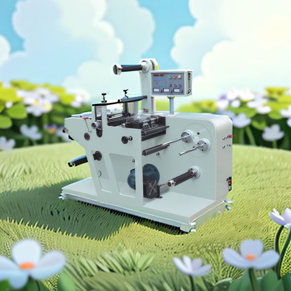 MAX. UNWINDER DIAMETER 500MM DIE-CUT DIFFERENT KINDS OF ADHESIVE LABELS WITH A SMALL ROTARY DIE CUTTING MACHINE