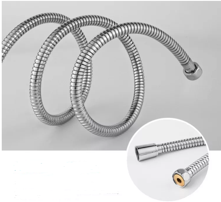 Stainless Steel Double Lock Flexible Shower Hose For Bathroom Return And Replacement