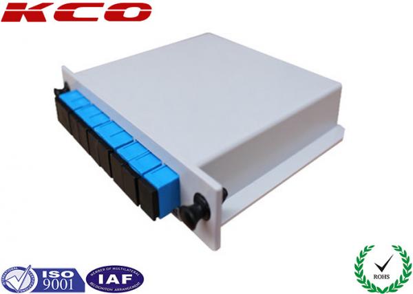 Quality Planar Lightwave Circuit PLC Optical Splitter FC APC Adapter , Single Mode Fiber Splitter 1x8 for sale