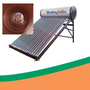China INMETRO 200 Ltr Copper Coil Solar Water Heater For Slope Roof wholesale
