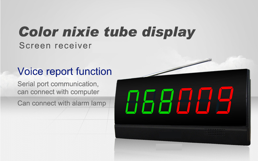 Wireless hotel room customer call center service equipment button buzzer and display paging system