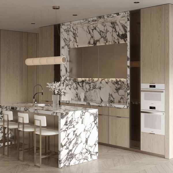 Custom Modern Furniture Kitchen Dining Room Cabinet Wood Veneer Door Panel Kitchen Wall Cabinet