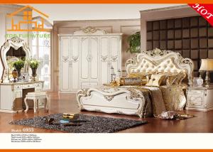 China French style antique white cheap luxury bedroom furniture sets wholesale