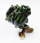 Cute frog metal rhinestone box wholesale frog jewelry boxes custom jewelry boxes