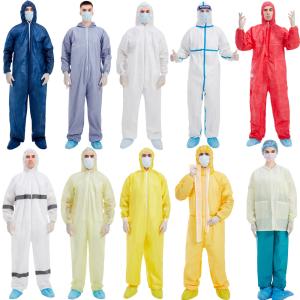 China Medical Grade Non Woven Disposable Coverall Protective Suit 20g-70gsm wholesale