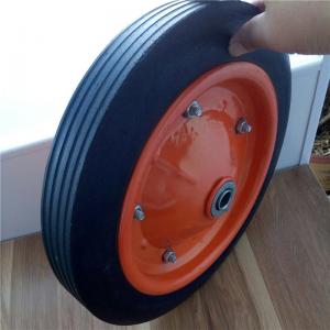 China 31cm 13 Inch Solid Rubber Tires Colorful Rim Solid Rubber Wheelbarrow Tire For Hand Truck wholesale