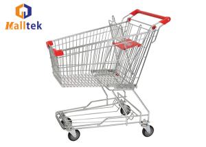 China Retail Store 100L Asian Style Supermarket Shopping Trolley , Mini Supermarket Trolley wholesale