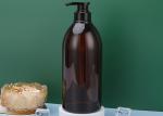 550ml Lock Down Pump PET Amber Plastic Shampoo Bottles 72*176mm