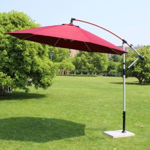 China Wind Resistant Garden Patio Parasols Polyester Fabric Aluminum Beach Umbrella wholesale