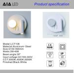Bedside reading wall lamp acrylic ball Nordic bedroom bed board light living