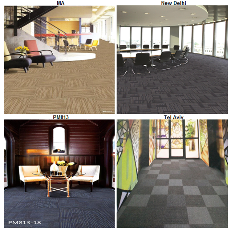 Wholesale leve loop graduate color pp formal carpet tile 50*50cm