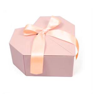 China Flower Gift Paper Box Custom Logo Colorful Magnetic Double Open Heart-shaped Ribbon Luxury wholesale