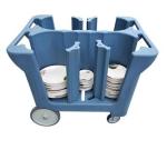 Restaurant Adjustable Dish Storage Carts Caddy Tableware Trolley