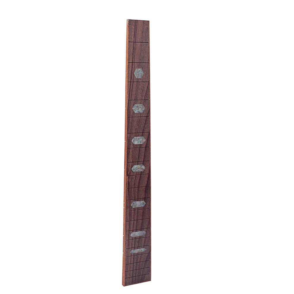 Satin Finish Rosewood Fret Board Arycle Inlaided With Hexagon Shell Fret Markers