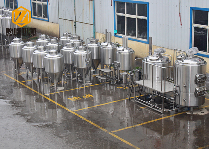 Industrial Automatic Beer Making Machine , 500L 1000L Beer Brewing System