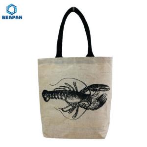 China Personalised Eco Reusable Laminated Cotton Jute Bag wholesale