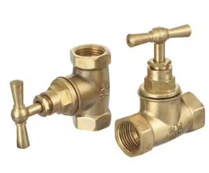 China 1/2&quot; 3/4&quot; HEX Double Thread Female Brass Stop Valve wholesale