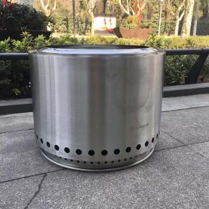 China 19.5 Inch Smokeless Outdoor Fire Pit Camping Stainless Steel Portable Bonfire wholesale