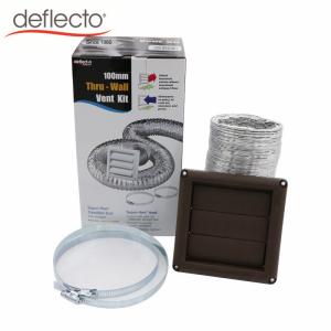 China Kitchen Air Vent Kit 4 Inch Brown Vent Hood Aluminum Flexible Air Duct Set wholesale