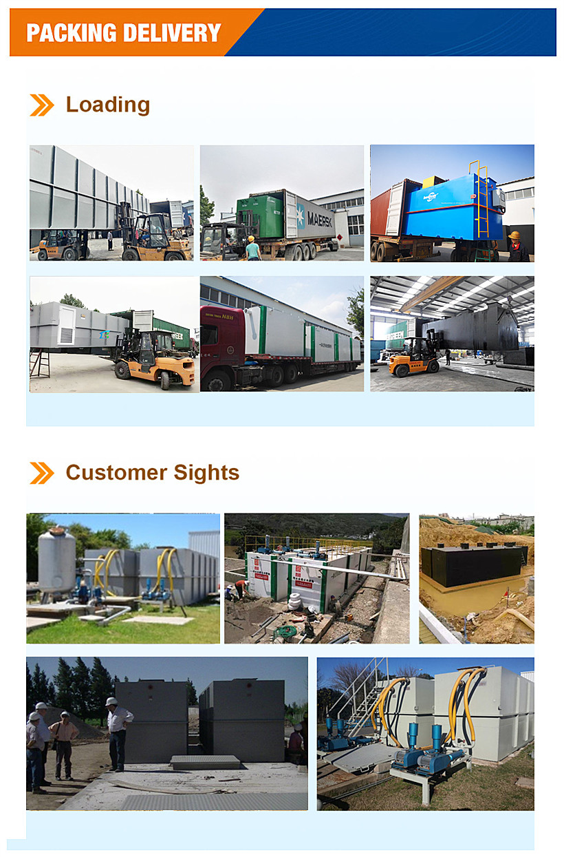 High Capacity Domestic Sewage Treatment Plant with 0.5-30m3/h Capacity and 3000KG