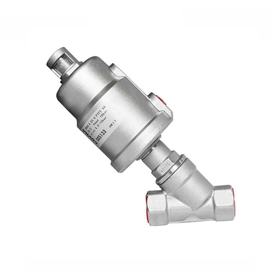 Control DN15 1/2 inch Stainless Steel Pneumatic Water Steam Control Angle Seat Valve