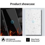 118Types US/AU/Brazil Standard Tempered Glass Panel 4Gang Touch Light Switch