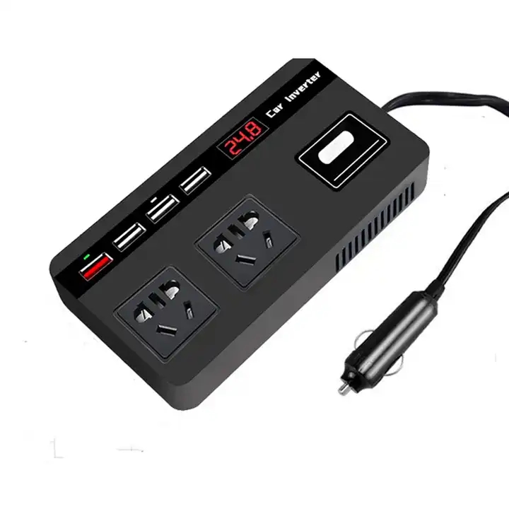 12V/24V Car Mount Charger For Mobile Phone Usb Car Charger For Phone With Phone Holder Car Power Inverter Charger