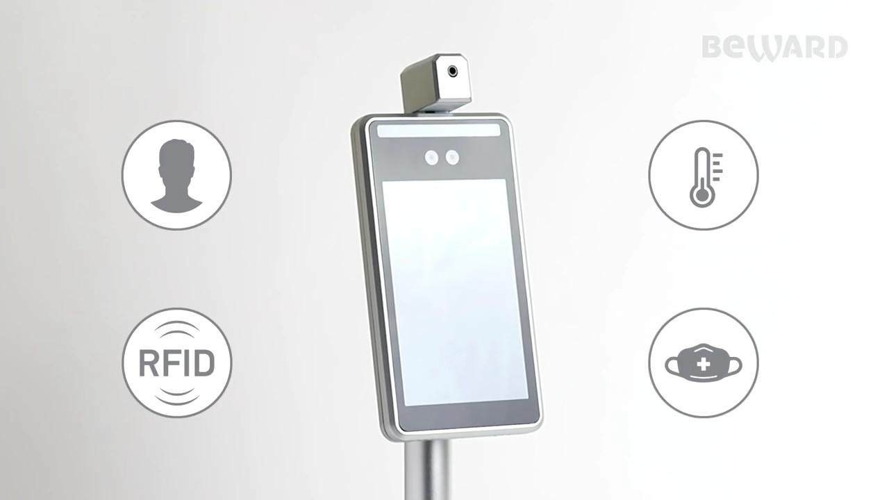 FCC Body Temperature IMX307 Face Recognition Terminal