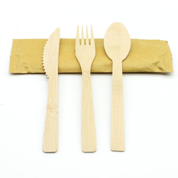 Eco Friendly Disposable Bamboo Cutlery Set Safety Health No Toxic No Smell