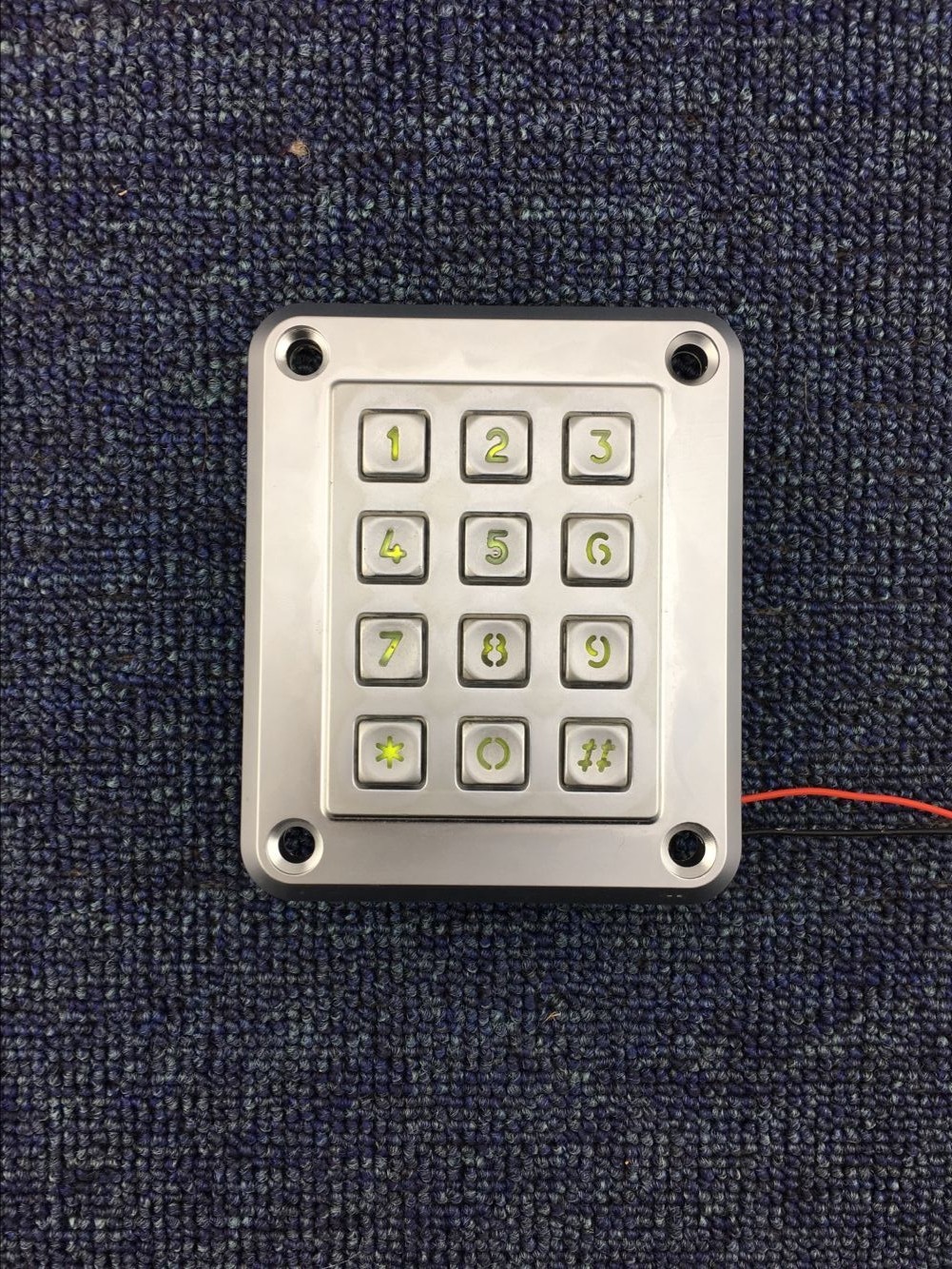 2017 hot sale Heavy duty die casing back lighted keypads with 12 buttons