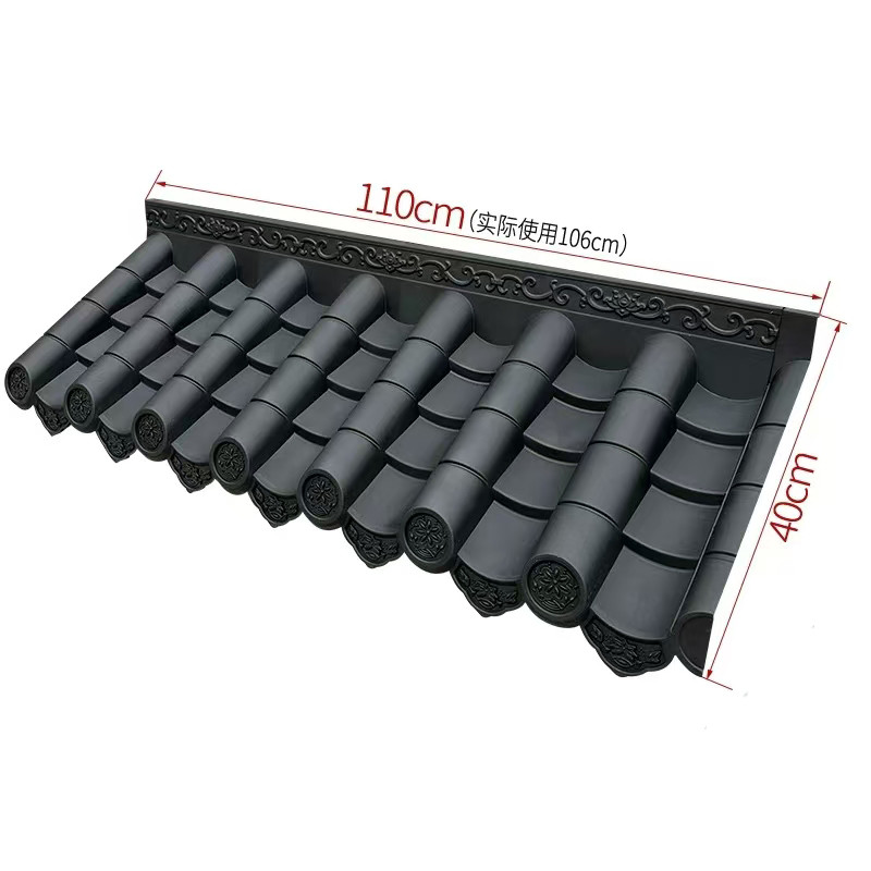 Plastic Japanese Roof Tiles Lightweight Building Material Wall Tiles Roof Sheet For Old Japanese Traditional Roof