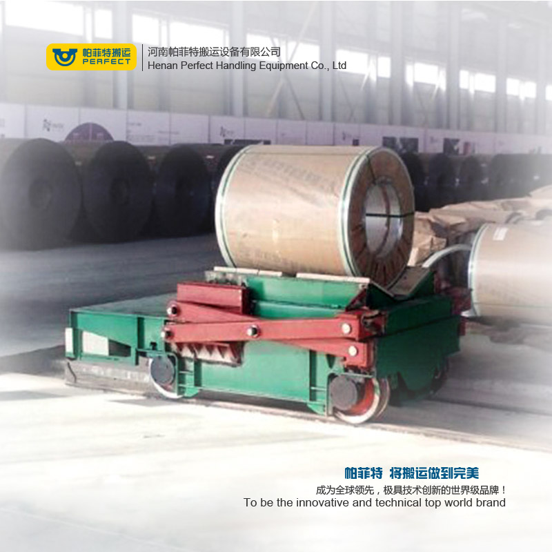 transfer steel aluminum hot coil mold large table electric flat cart