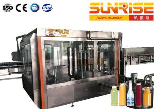 China Soda Glass Bottle Filling Line , 3 Functional CSD Filling Machine wholesale