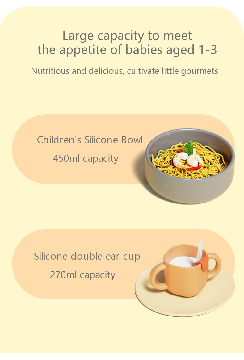 3 In 1 BPA Free Kids Childrens Dinner Set Kids Baby Feeding Infant Plates And Bowls