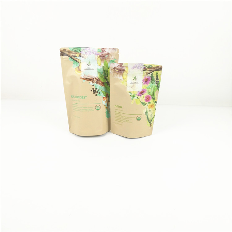 Digital Printed Hot Cocoa Powder Packaging Bag Coffee Powder Plastic Pouches With Resealable Zip Lock