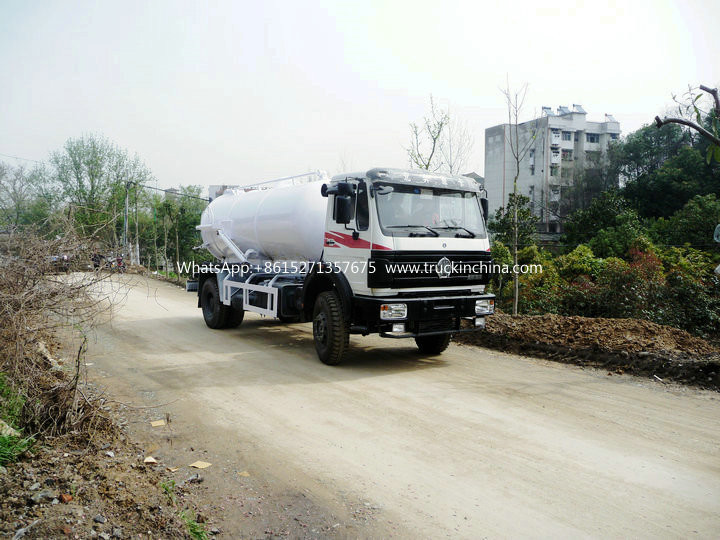 Beiben Septic Tanker Vacuum Truck / Sewer Cleaning Vehicles WhatsApp:+8615271357675