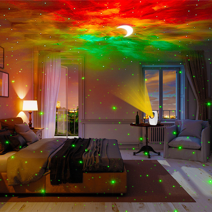 ROHS Rotating Star And Moon Projector Light Switch Button Control