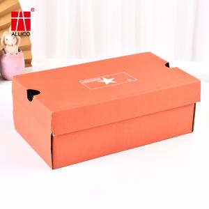 China Spot UV E Flute Corrugated Box , Folding Footwear Packaging Box ALLICO wholesale
