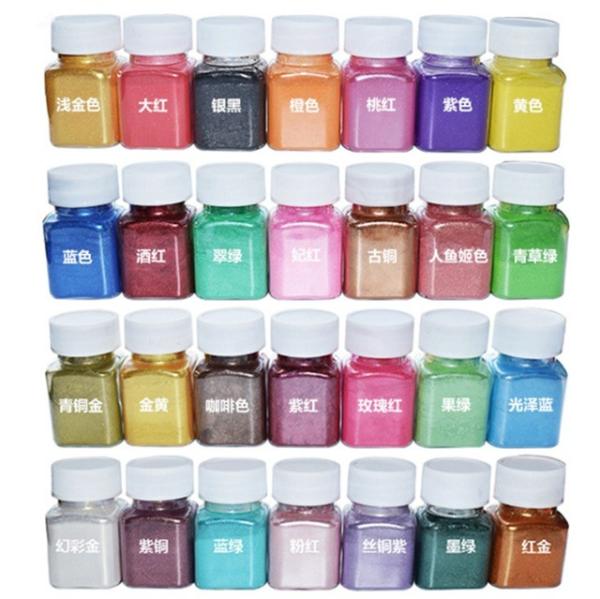 Nail Art Cosmetic Pearl Powder Lead Sub-Carbonate and Crystals Pearlescent
