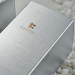 Silver drawbench cosmetic packaging paper box gold embossed