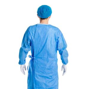 China blue SMS Non Waven Material 45gsm Disposable Medical Isolation Gown wholesale