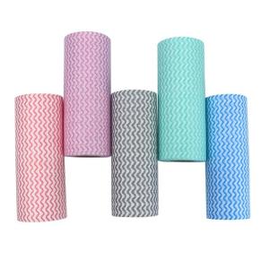 China Washable Disposable Dish Cloths Durable , Non Woven Blue Disposable Rags wholesale