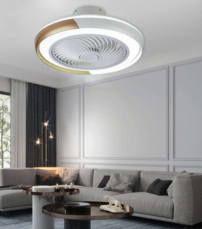 Bladeless Hanging Ceiling Fan With Light Fandelier For Bedroom