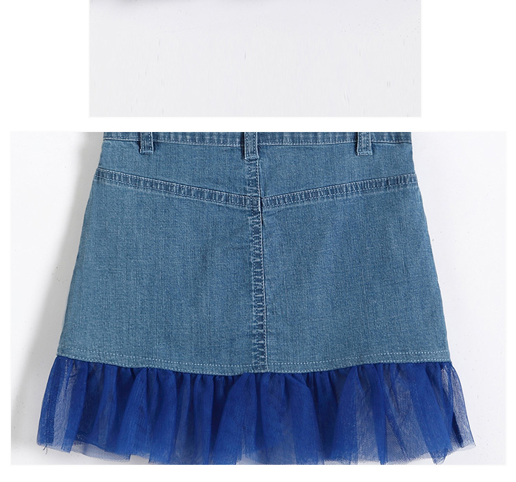 Adjustable Mini Baby Girls Short Denim Skirt Embroidered Customized
