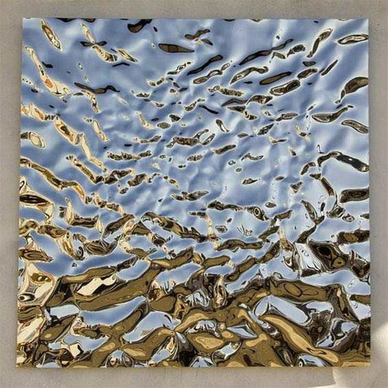 304 stainless steel pvd metal textured sheet silver Small water ripple stainless steel sheet