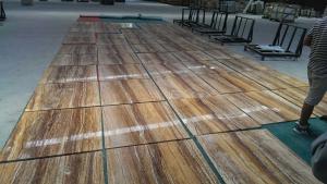China Golden yellow wooden grain natural marble tile and slab wholesale